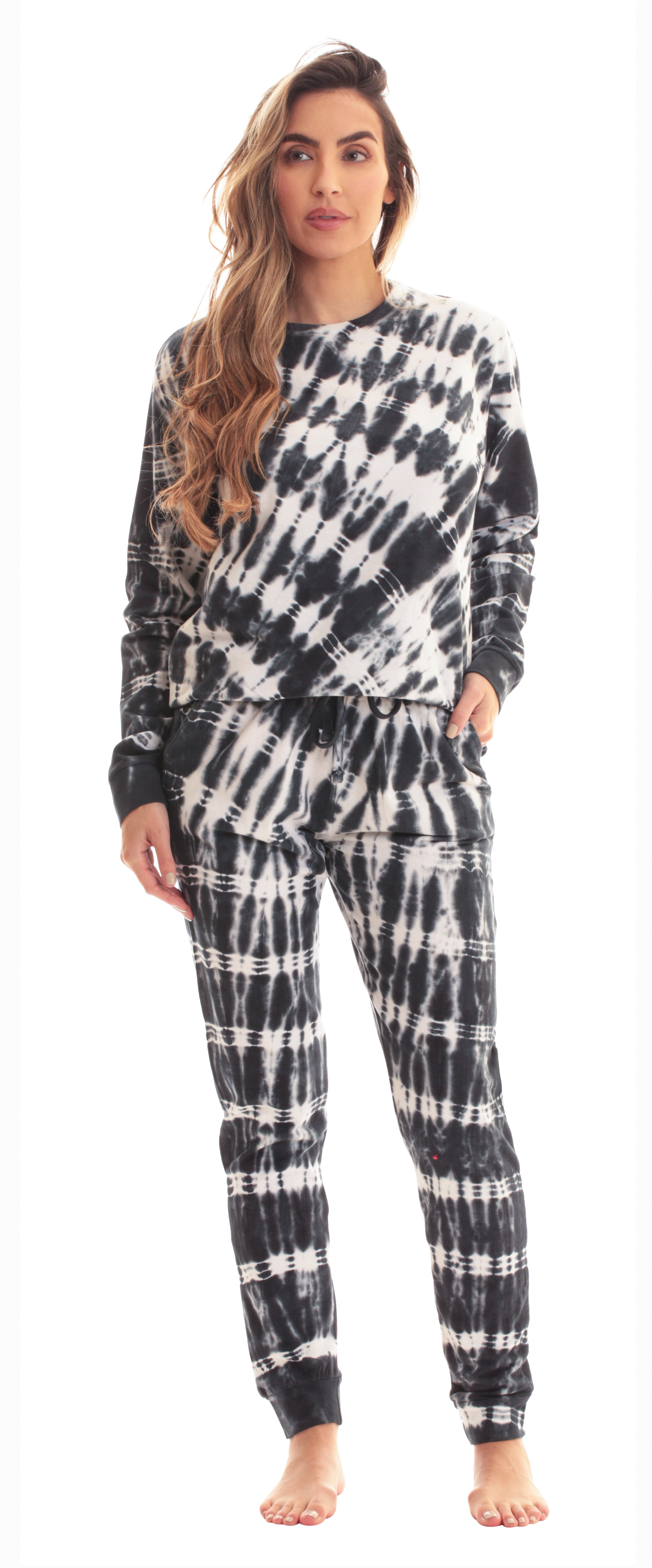 Women's Plus Size Tie Dye Jogger with Side Pockets