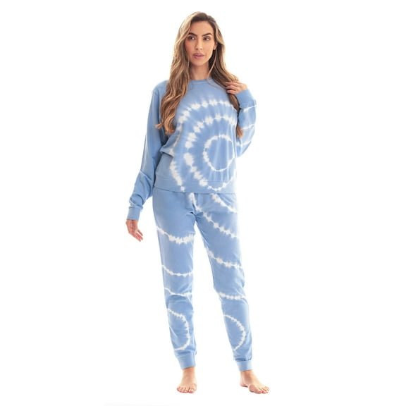 #FollowMe Womens Tie Dye Jogger Set  French Terry Two-Piece Loungewear & Sweatsuit