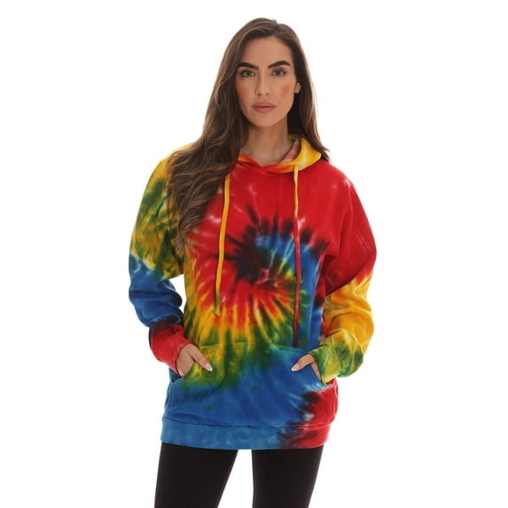 #followme Tie Dye Pullover Hoodie for Men and Women Fleece Hooded Sweatshirt (Tie Dye, Medium)