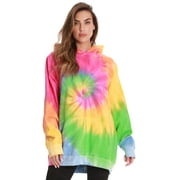 #followme Tie Dye Pullover Hoodie for Men and Women Fleece Hooded Sweatshirt (Tie Dye Pastel, Large)
