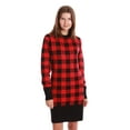 thumbnail image 1 of #followme Ugly Christmas Holiday Sweater Dress 6872-225-M (Buffalo Plaid Dress, XX-Large), 1 of 3