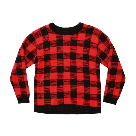 #followme Ugly Christmas Sweaters for Boys 68702-10195-RED-4 (Buffalo Plaid, 7 Years)