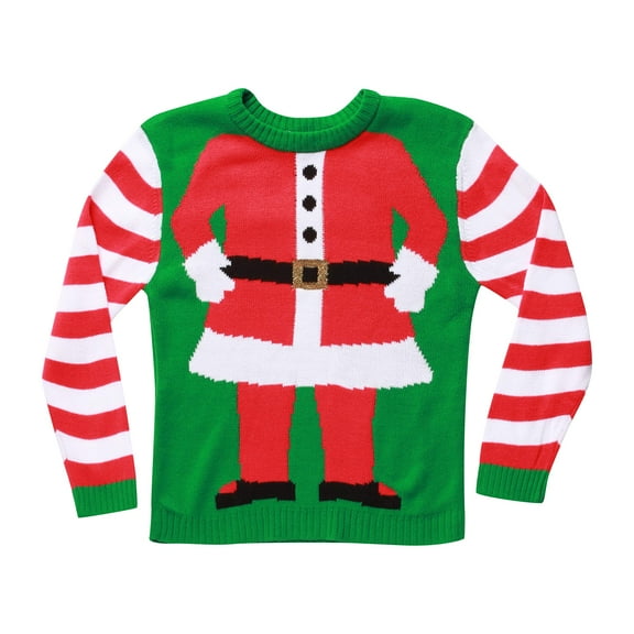 #followme Ugly Christmas Sweaters for Girls 68601-363-7-8 (Green - Mrs. Claus, 10-12 Years)