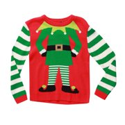 #followme Ugly Christmas Sweaters for Girls Red - Elf, 10-12 Years