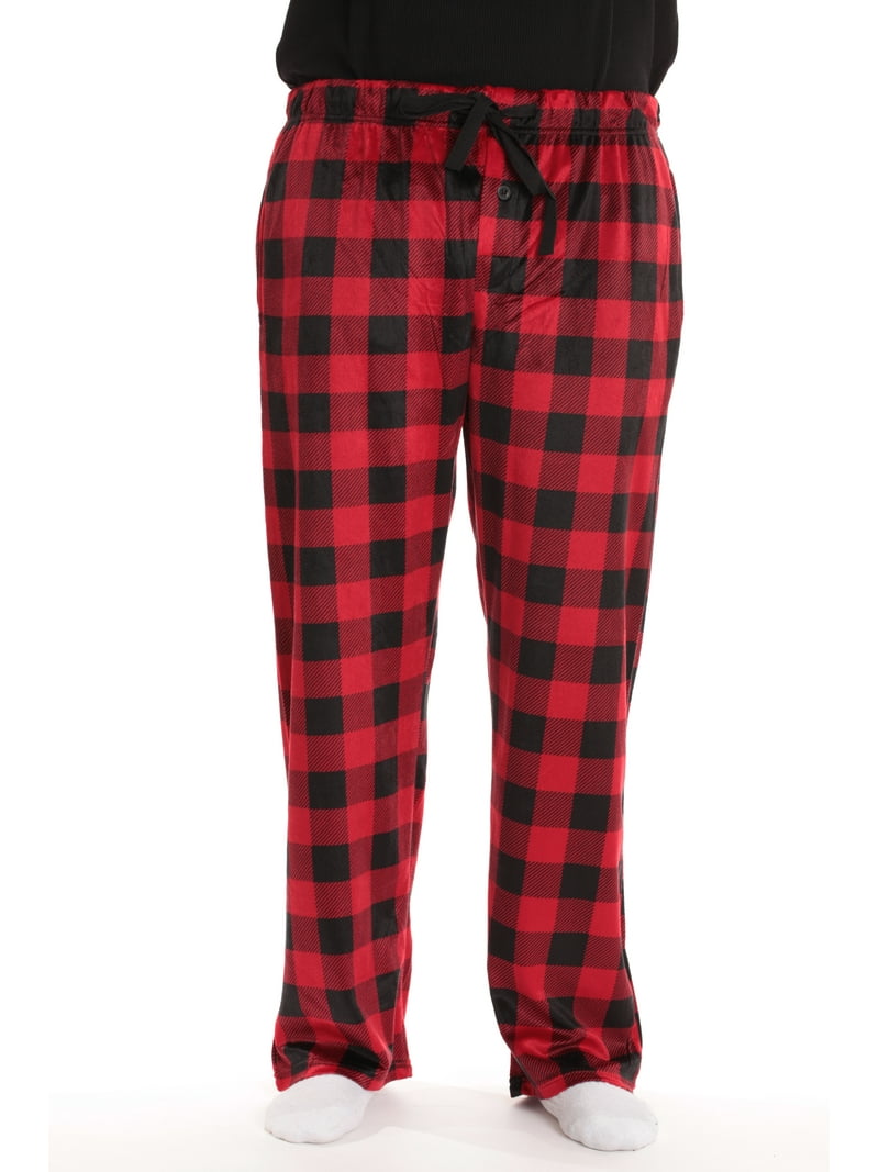 followme Ultra Soft Fleece Men's Plaid Pajama Pants with Pockets