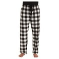 thumbnail image 1 of #followme Ultra Soft Fleece Men's Plaid Pajama Pants with Pockets (Black & White Buffalo Plaid, Medium), 1 of 3