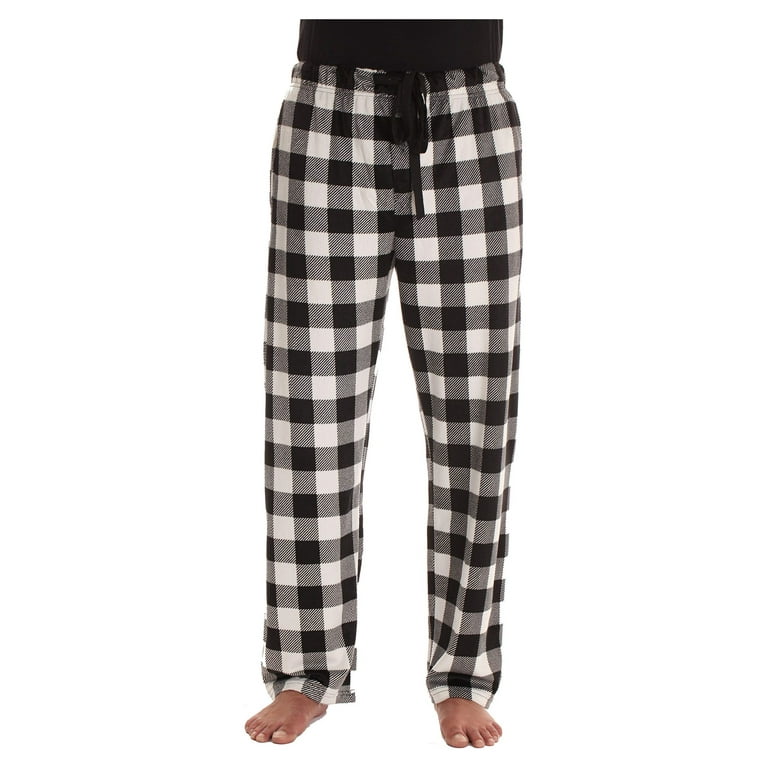 followme Ultra Soft Fleece Men's Plaid Pajama Pants with Pockets