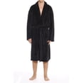 thumbnail image 1 of #followme Ultra Soft Plush Robe for Men with Shawl Collar (Black, Large), 1 of 3