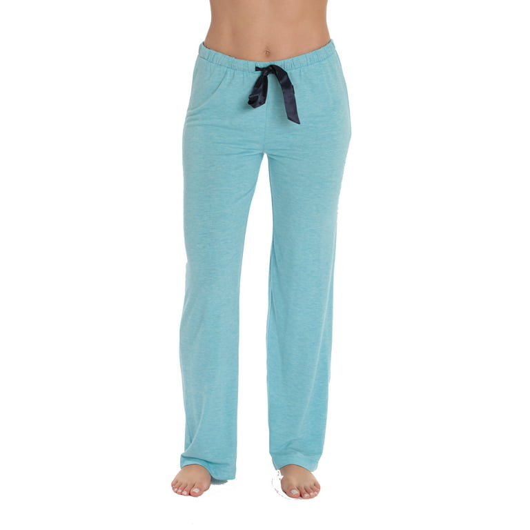 #followme Ultra Soft Solid Stretch Jersey Pajama Pants for Women (Aqua, 2X  Plus Plus)