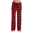 thumbnail image 1 of #followme Ultra Soft Solid Stretch Jersey Pajama Pants for Women (Red Black Buffalo Plaid, 2X Plus), 1 of 3