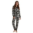 thumbnail image 1 of #followme Women's Printed Henley Thermal Onesie 6744-10513-XXL (Moose Love Fairisle, X-Small), 1 of 3