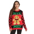 thumbnail image 1 of #followme Womens Ugly Christmas Sweater - Sweaters for Women (Black - Bite, Medium), 1 of 3