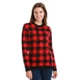thumbnail image 1 of #followme Womens Ugly Christmas Sweater - Sweaters for Women (Buffalo Plaid, Small), 1 of 3