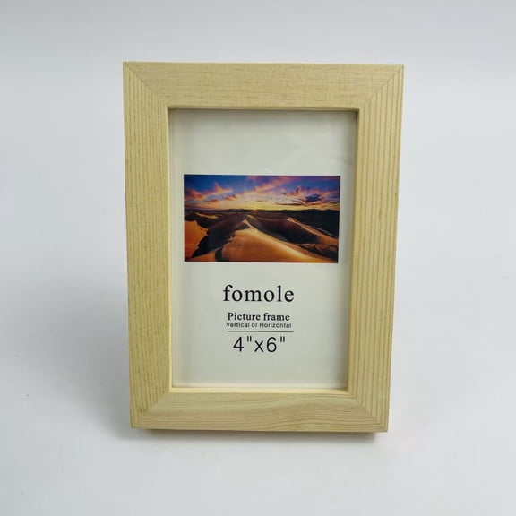fomole Wood Picture Frames for Tabletop, 4 x 6 inches Vintage Rural Style Photo Frame
