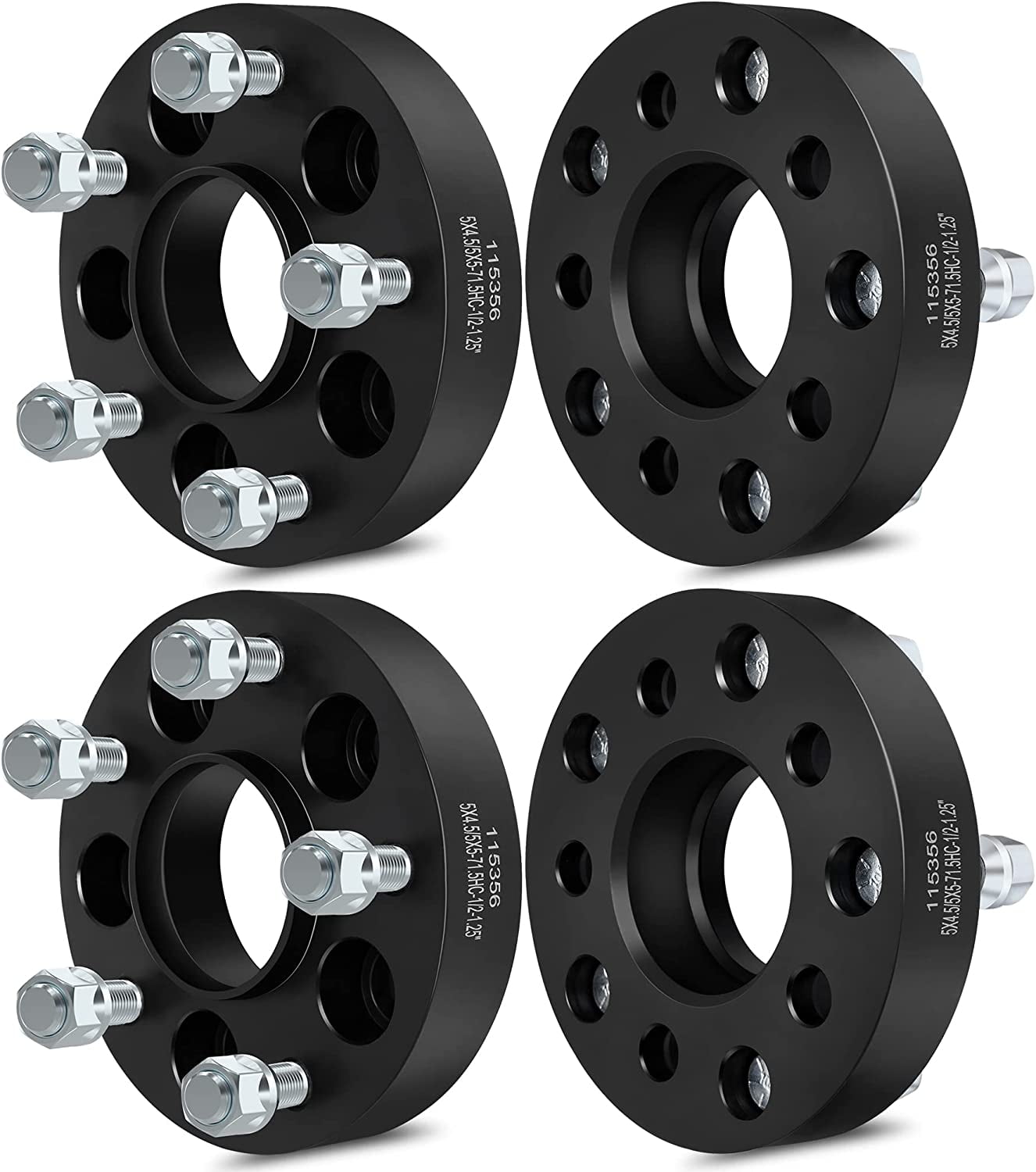 ECCPP Pair of 5x114.3 Wheel Spacers 1.5 5 Lug 5x4.5 to 5x4.5 82.5mm CB  with 1/2x20 Studs Fit for Mustang Ranger Explorer Edge Crown Victoria for