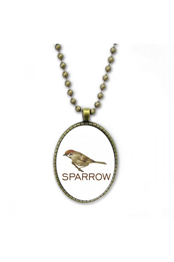 food branches sparrows birds necklace vintage chain bead pendant jewelry collection