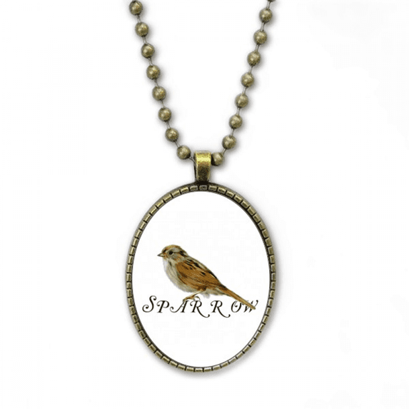 food companions sparrows birds necklace vintage chain bead pendant jewelry collection