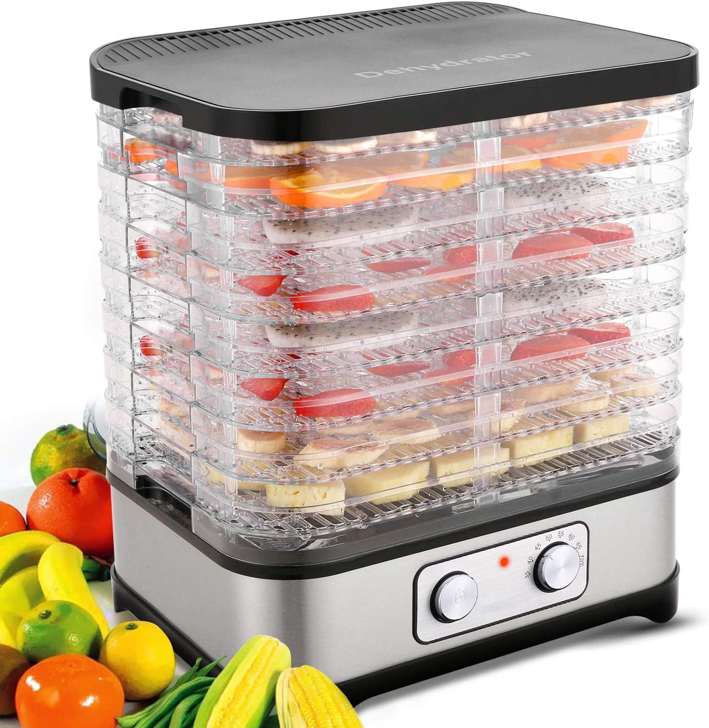 Food Dehydrator Machine, 8 Trays 400 Watts Adjustable Temperature