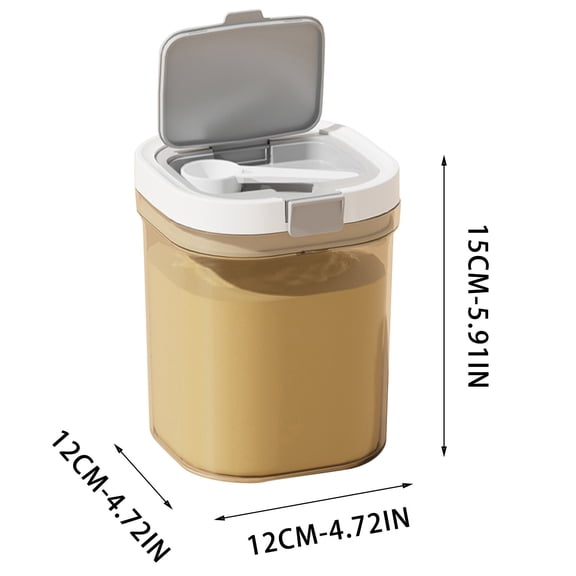 Food Grade Container Food Grade Light Proof Sealed Can 1300ml Amber Airtight Container Dry Food Storage Box Large Capacity Milk Powder Can Kitchen Organizer Light Proof Can