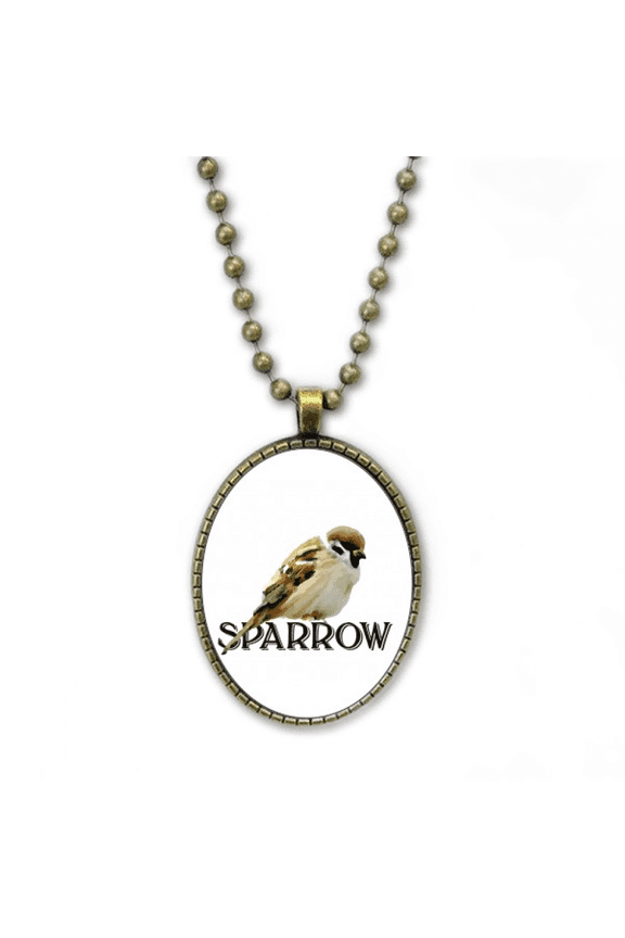food sleep sparrows birds necklace vintage chain bead pendant jewelry collection