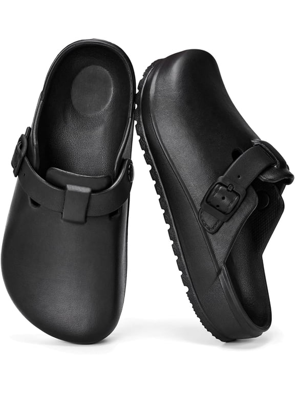 foot arch pad Work Clogs Slip Resistant Shoes for Chef Nurse Garden Comfortable, Slip-On Cushion Slide Sandals