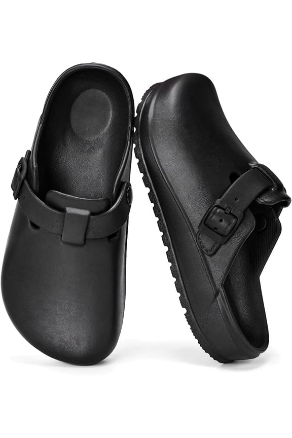 foot arch pad Work Clogs Slip Resistant Shoes for Chef Nurse Garden Comfortable, Slip-On Cushion Slide Sandals