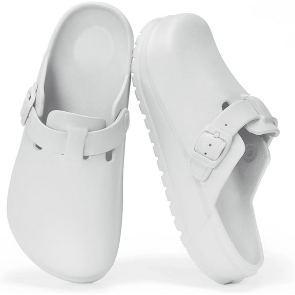 foot arch pad Work Clogs Slip Resistant Shoes for Chef Nurse Garden Comfortable, Slip-On Cushion Slide Sandals