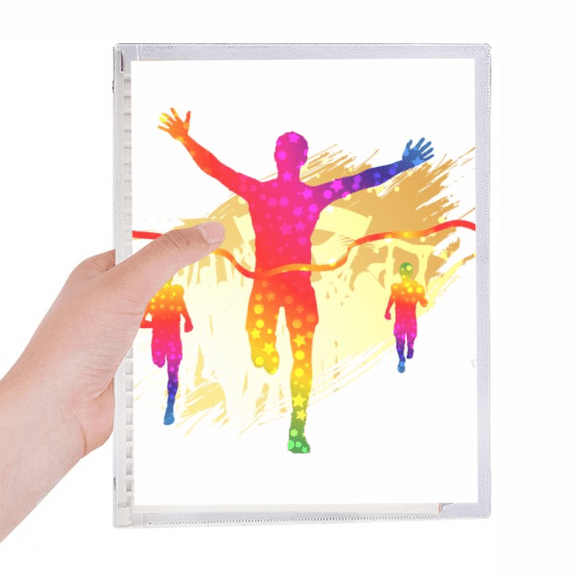 football player goal cheer pattern notebook loose diary refillable journal statiry