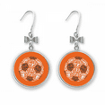 thumbnail image 1 of football soccer sports people bow earrings drop stud pierced hook, 1 of 3