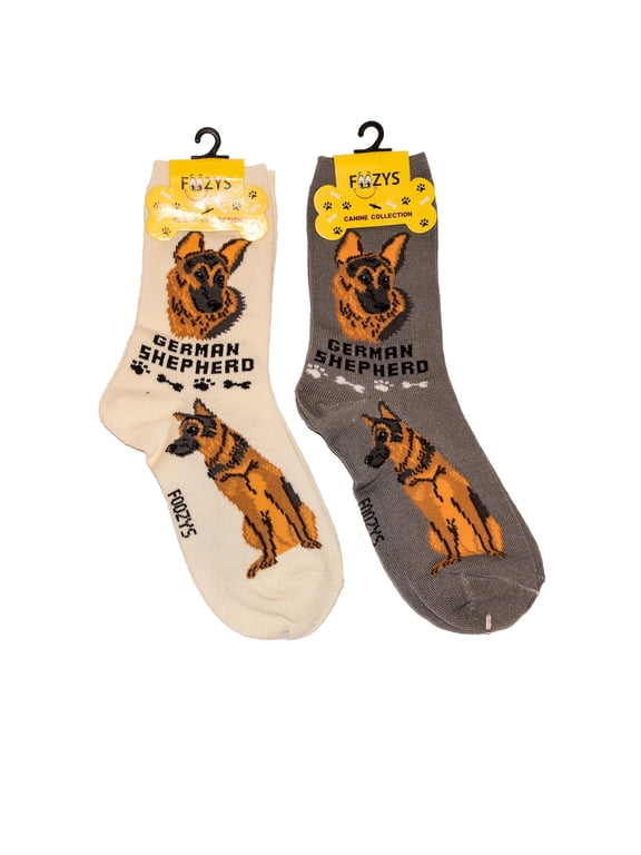 foozys unisex crew socks | canine/dog collection | german shepherd