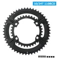 thumbnail image 1 of for 105 R7000 R8000 Fc-R9100 Asymmetric Road Chainring 50 34T 110Bcd 50-34T, 1 of 9