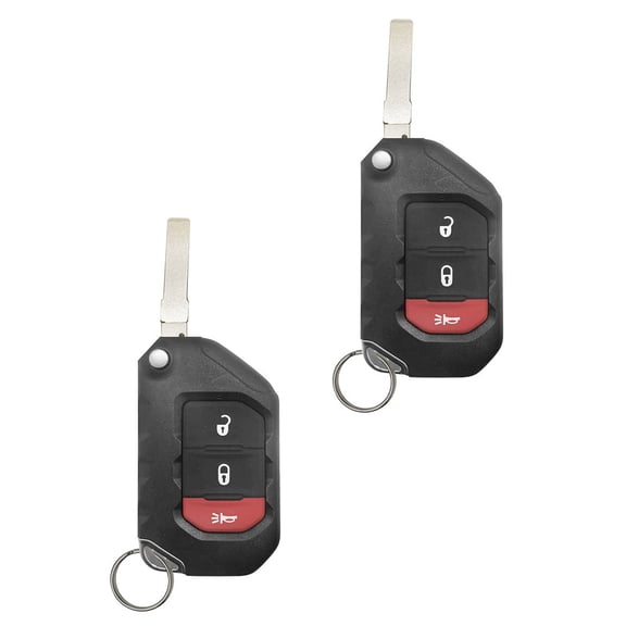 for 2 2018-2020 JEEP Wrangler JK Gladiator Flip Remote 3B OHT1130261 68416784 433MHZ 4A Chip