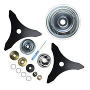 for 2 Pack 10" x 3 Teeth Carbon Steel Brush Cutter Blades Grass Eater Trimmer Blade