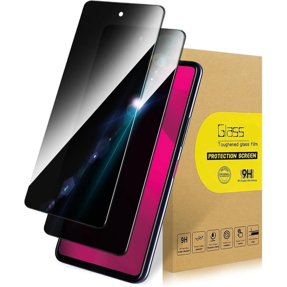 for 2 Pack Privacy Screen Protector for T-mobile Revvl 7 PRO|Anti-Spy Tempered Glass Anti-Scratch, 9H Hardness & Easy Installation
