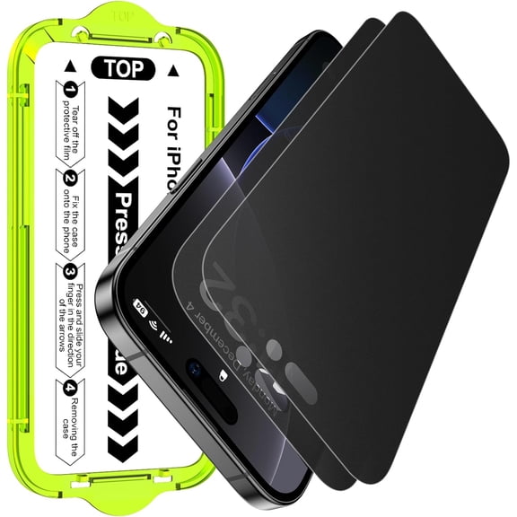 for 2-Pack for iPhone 17/16 Pro Matte Privacy Screen Protector, Anti-Glare & Anti-Spy, 9H Hardness, Easy Install Tray