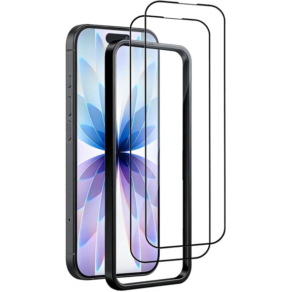 for 2-Pack for iPhone 17 (6.3") Full Coverage Screen Protector - Edge-to-Edge HD Crystal Tempered Glass, Anti-Smudge, Bubble-Free, Scratch Resistant