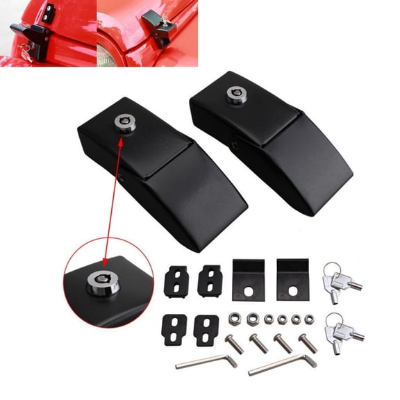 for 2007-2017 Locking Hood Latch Catch Stainless Steel Kit Jeep Wrangler JK JKU