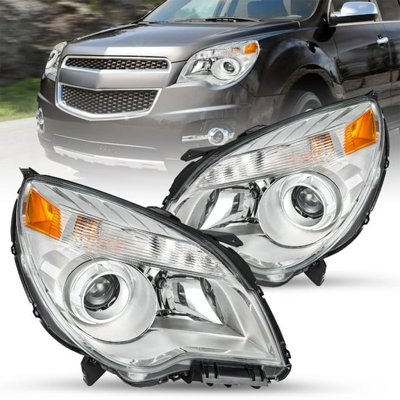 for 2010-2015 Chevy Equinox Projector Halogen Headlights Set