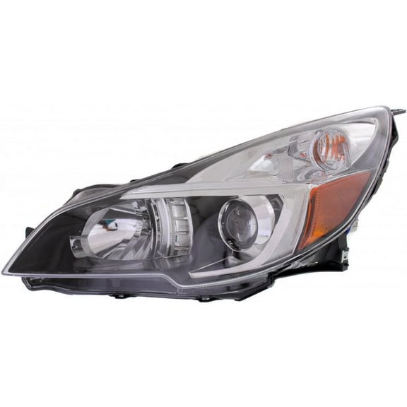 for 2013 to 2014 Subaru Legacy Right Passenger RH Headlamp Assembly , Halogen, Black Bezel