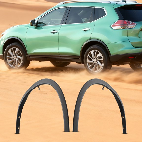 for 2014-2016 Nissan Rogue Rear Left &Right Fender Flare Trim Wheel Arch Molding Direct Replacement