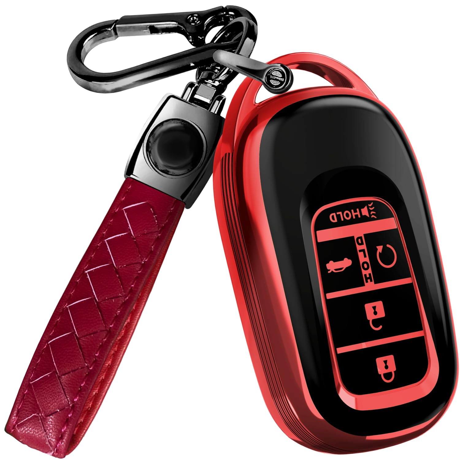 for 2025 Honda Pilot Key Fob Cover and Leather Keychain - for Honda ...