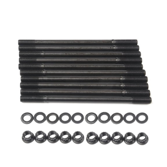 for 208-4303 Head Studs Point Head for 1.8L B18C1 B18C5 B20V Kit,10 * 11mm bolt 10 * Nut 10 * Gasket,black