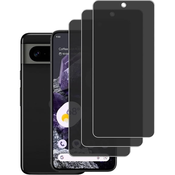 for [3 Pack Privacy Screen Protector for Google Pixel 8, 9H Hardness, Anti-Scratch, Anti Spy, Tempered Glass Screen Protector for Google Pixel 8