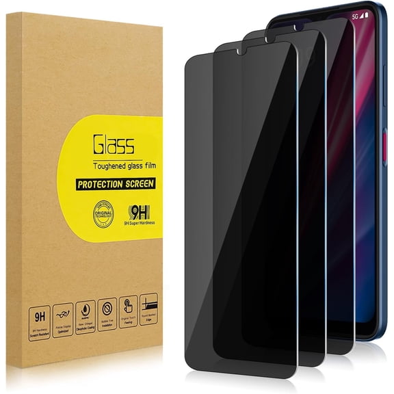 for 3-Pack Privacy Screen Protector for T-Mobile Revvl 6 5G, Anti-Spy Tempered Glass, HD, Anti-Scratch, Bubble-Free, Easy Install 9H Protective Film