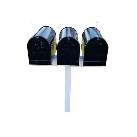 for 3 XL Mailboxes, 42-in x 40-in, White, Vinyl Sleeve (mailboxes not Included)