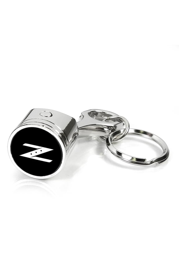 for 350Z Z logo Piston Style Chrome Metal Key Chain