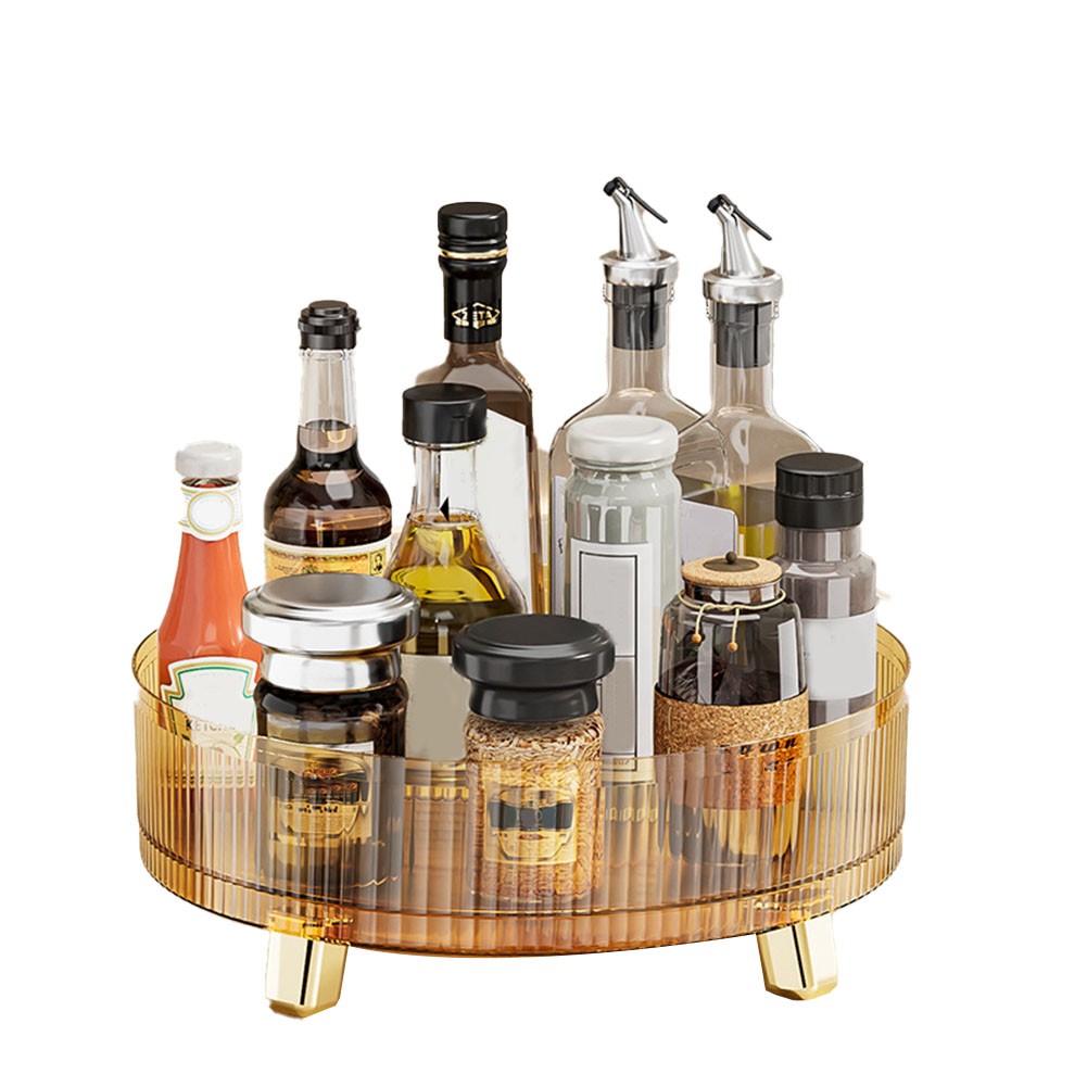 for 360 Rotating Tray Spice Rack Pantry Cabinet Turntable With Base ...