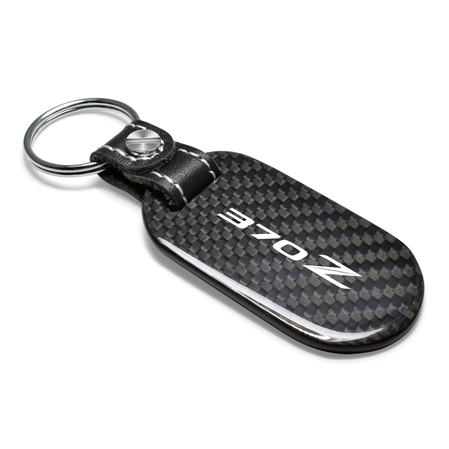 for 370Z 100% Real Carbon Fiber 3 mm Thick Tag Style Key Chain Keychain