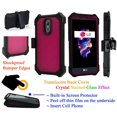 thumbnail image 1 of for 5.3" LG K20 K20 + PLUS K20 V LV5 Case Phone Case 360° Cover Screen Protector Clip Crystal Holster Kick stand Armor Grip Sides Shock Bumper Pink, 1 of 4