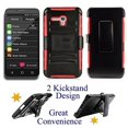 thumbnail image 1 of for 5.5" Alcatel OneTouch POP 3 FLINT Pixi Glory Case Belt Clip Holster Phone Case 2 Kick Stands Hybrid Armor Shock Bumper Cover Red, 1 of 4